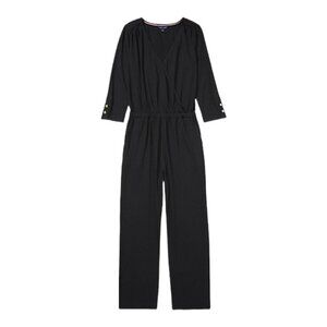 NWT Tommy Hilfiger Wrap-Top Jumpsuit in‎ black Size Small